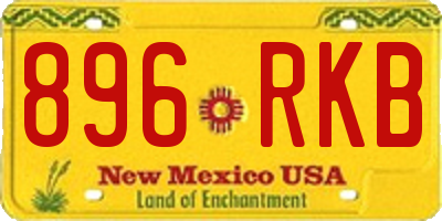 NM license plate 896RKB