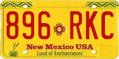 NM license plate 896RKC