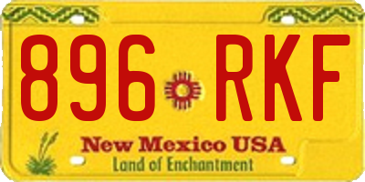 NM license plate 896RKF