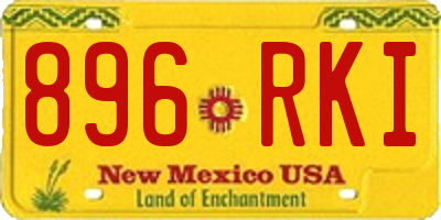 NM license plate 896RKI