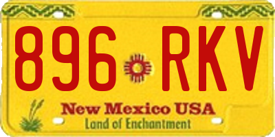 NM license plate 896RKV