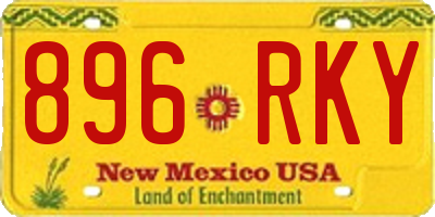 NM license plate 896RKY