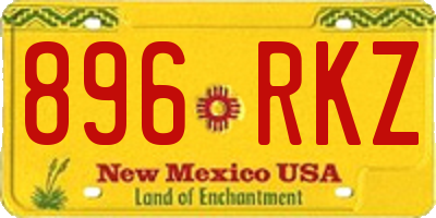NM license plate 896RKZ