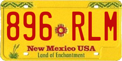 NM license plate 896RLM