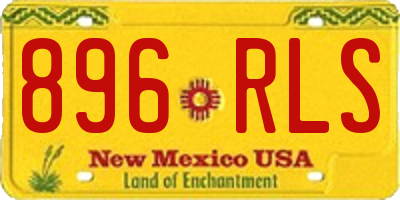 NM license plate 896RLS