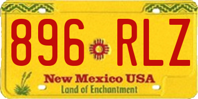 NM license plate 896RLZ