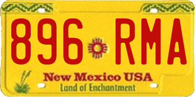 NM license plate 896RMA