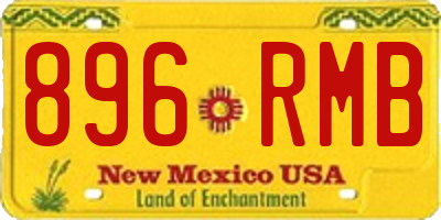 NM license plate 896RMB