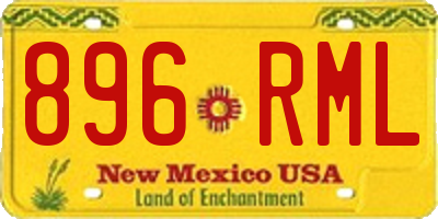 NM license plate 896RML