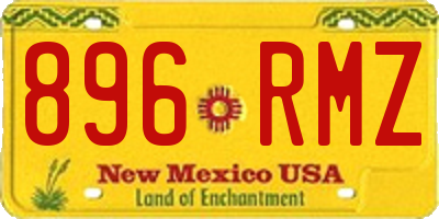 NM license plate 896RMZ