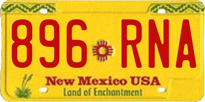 NM license plate 896RNA