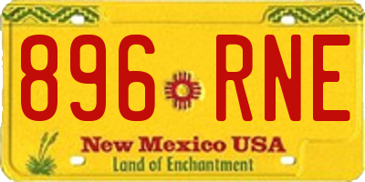 NM license plate 896RNE