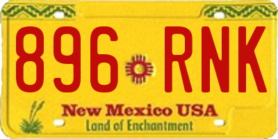 NM license plate 896RNK