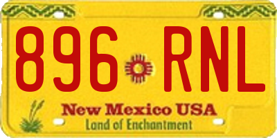 NM license plate 896RNL