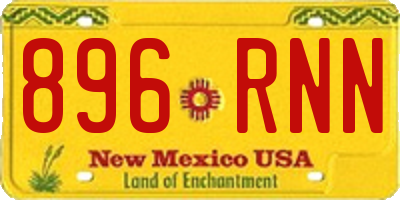 NM license plate 896RNN