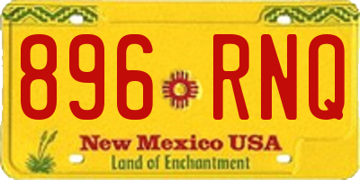 NM license plate 896RNQ