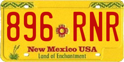 NM license plate 896RNR