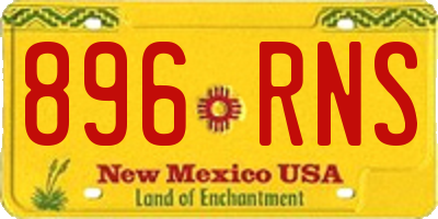 NM license plate 896RNS