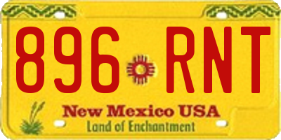 NM license plate 896RNT