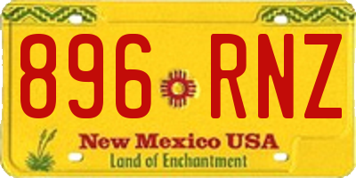 NM license plate 896RNZ