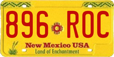 NM license plate 896ROC