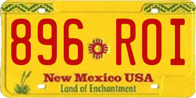 NM license plate 896ROI
