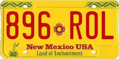 NM license plate 896ROL