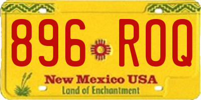 NM license plate 896ROQ