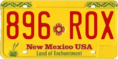 NM license plate 896ROX