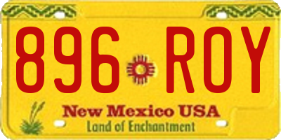 NM license plate 896ROY