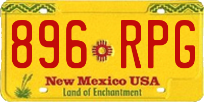 NM license plate 896RPG