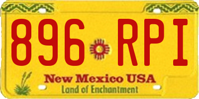 NM license plate 896RPI