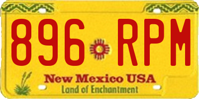NM license plate 896RPM