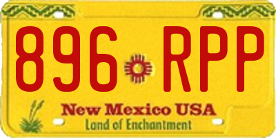 NM license plate 896RPP