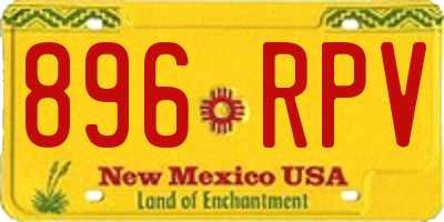 NM license plate 896RPV