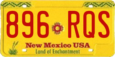 NM license plate 896RQS