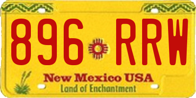 NM license plate 896RRW