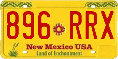 NM license plate 896RRX