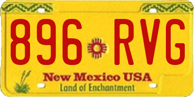 NM license plate 896RVG