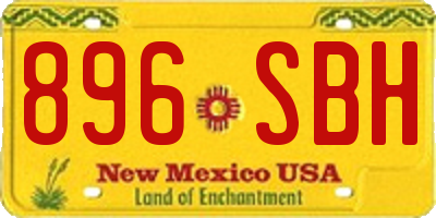 NM license plate 896SBH
