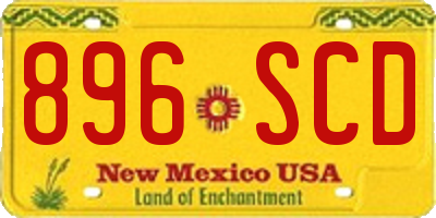 NM license plate 896SCD
