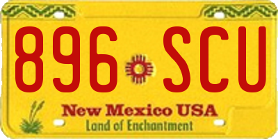 NM license plate 896SCU