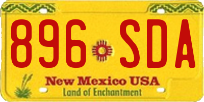 NM license plate 896SDA