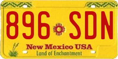 NM license plate 896SDN