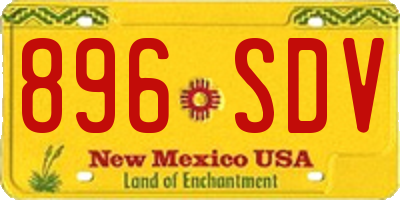 NM license plate 896SDV