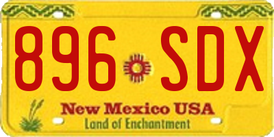 NM license plate 896SDX