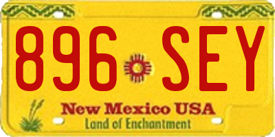 NM license plate 896SEY