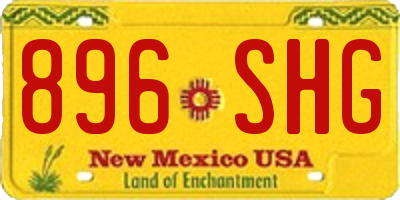 NM license plate 896SHG