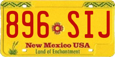 NM license plate 896SIJ
