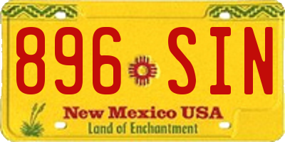 NM license plate 896SIN